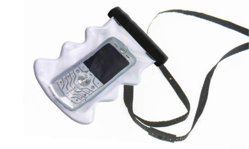 bolsa para proteger o celular e os documentos na praia ou piscina