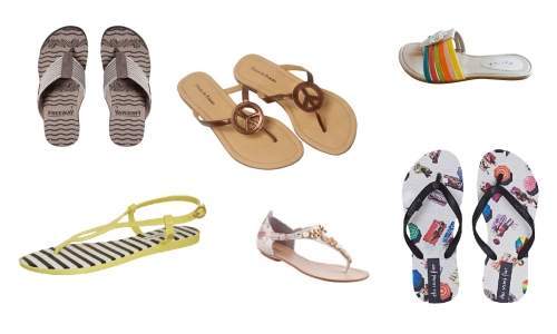 chinelos e sandalias para o verao
